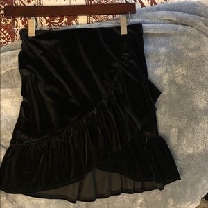 Urban outfitters black velvet skirt